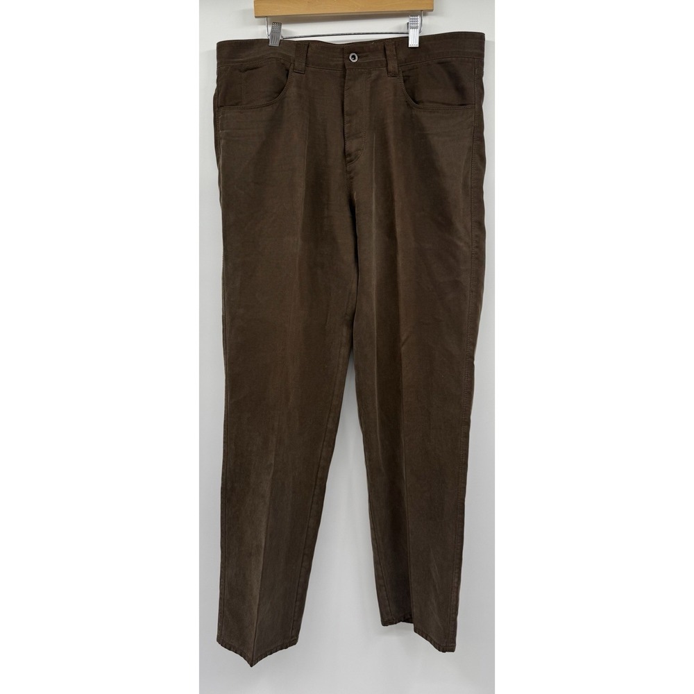 Tommy Bahama Chino Pants Mens 36 X 33 Tencel Cotton Brown Coastal Quiet Luxury